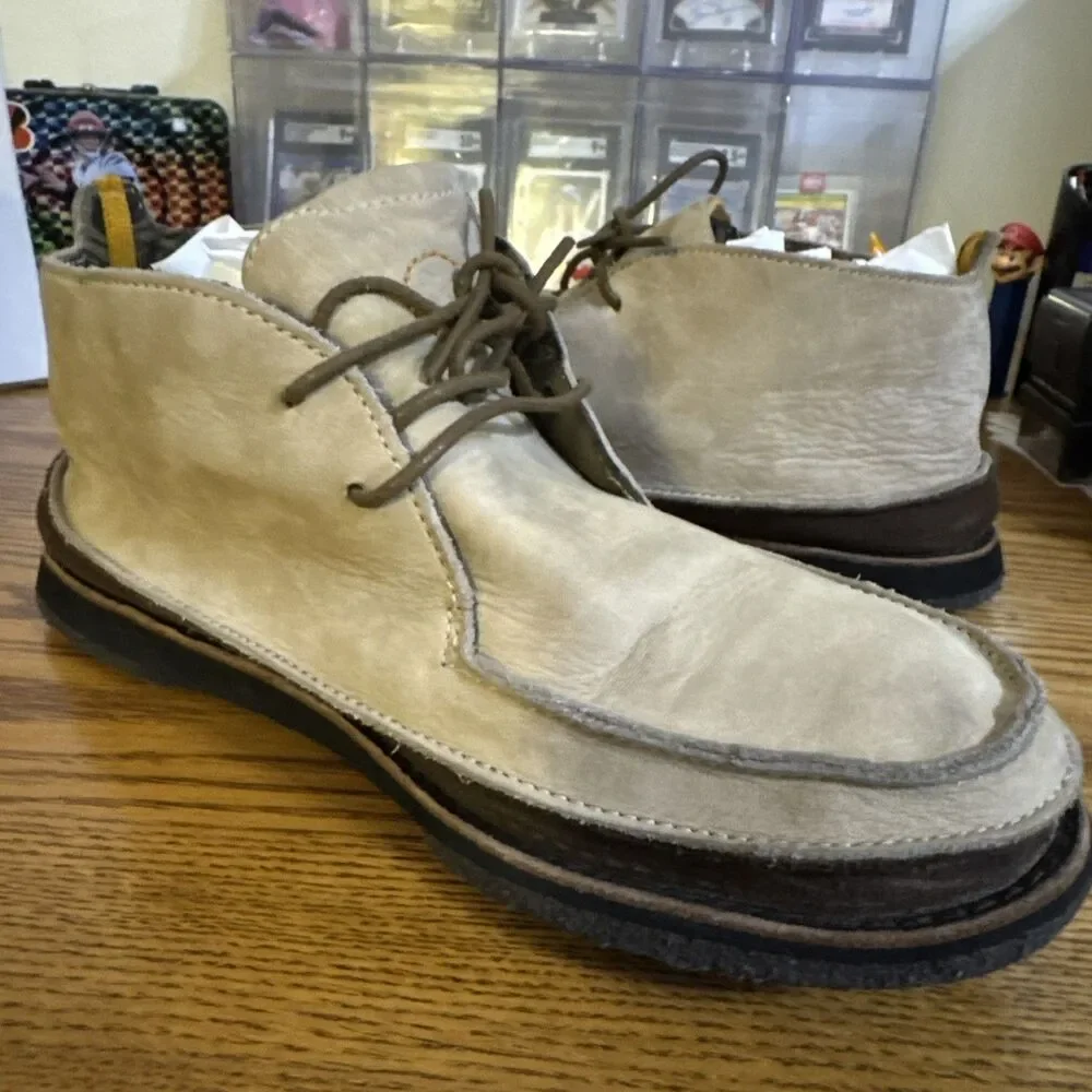 Timberland Mens Tan Leather/Suede Moc Toe Chukka Boots Size 10M See Pictures
